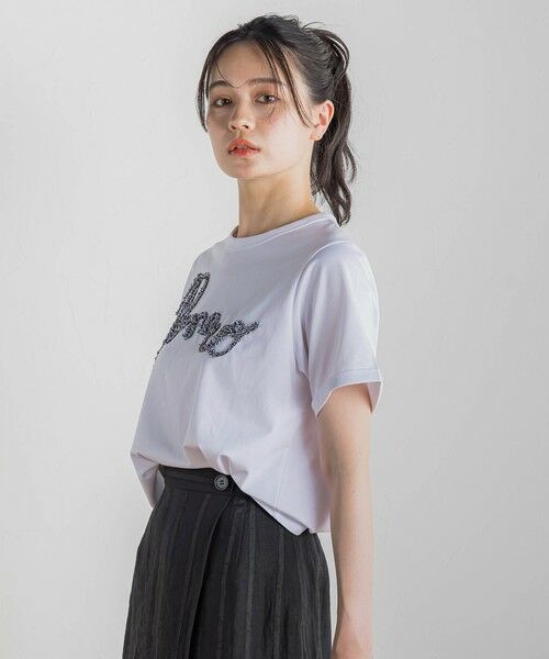 Droite lautreamont / ドロワットロートレアモン カットソー | フリンジコードロゴTシャツ≪手洗い可能≫ | 詳細6