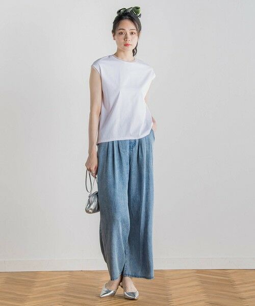 Droite lautreamont / ドロワットロートレアモン カットソー | 天竺シアー切替えTシャツ≪洗濯機で洗える≫ | 詳細1