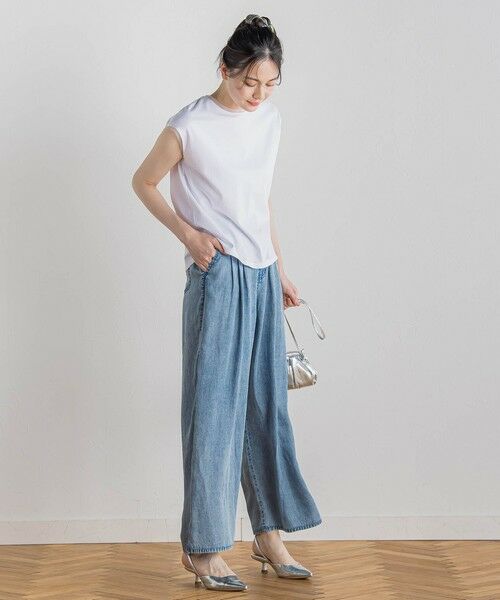 Droite lautreamont / ドロワットロートレアモン カットソー | 天竺シアー切替えTシャツ≪洗濯機で洗える≫ | 詳細3