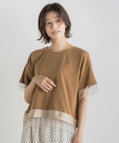 Droite lautreamont / ドロワットロートレアモン カットソー | 【WEB限定】グログランボーダー切替えプルオーバー≪手洗い可能≫