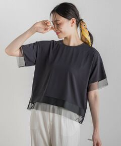 Droite lautreamont / ドロワットロートレアモン カットソー | 【WEB限定】グログランボーダー切替えプルオーバー≪手洗い可能≫