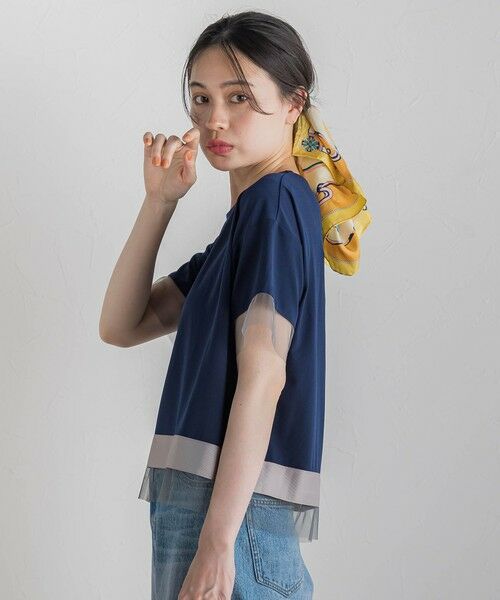 Droite lautreamont / ドロワットロートレアモン カットソー | 【WEB限定】グログランボーダー切替えプルオーバー≪手洗い可能≫ | 詳細2