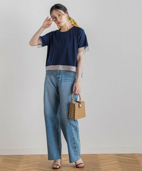 Droite lautreamont / ドロワットロートレアモン カットソー | 【WEB限定】グログランボーダー切替えプルオーバー≪手洗い可能≫ | 詳細4