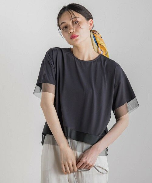 Droite lautreamont / ドロワットロートレアモン カットソー | 【WEB限定】グログランボーダー切替えプルオーバー≪手洗い可能≫ | 詳細17