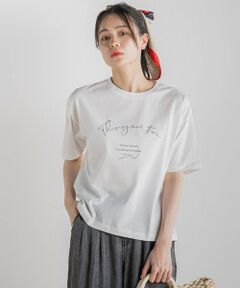 Droite lautreamont / ドロワットロートレアモン カットソー | 【WEB限定】ドライタッチコットンミックスロゴT≪洗濯機で洗える≫