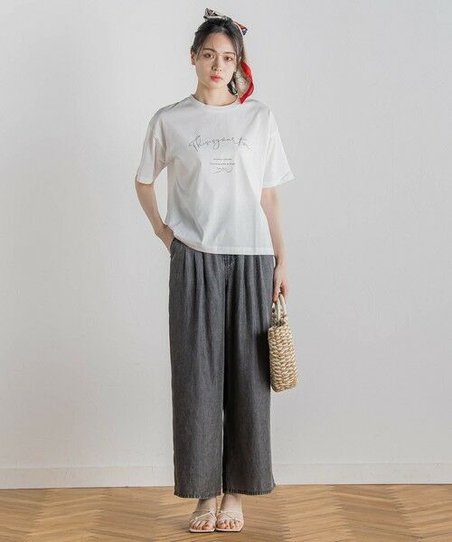 Droite lautreamont / ドロワットロートレアモン カットソー | 【WEB限定】ドライタッチコットンミックスロゴT≪洗濯機で洗える≫ | 詳細1