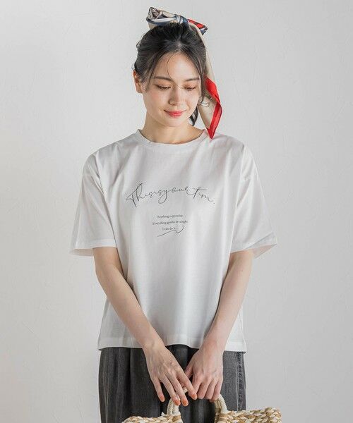 Droite lautreamont / ドロワットロートレアモン カットソー | 【WEB限定】ドライタッチコットンミックスロゴT≪洗濯機で洗える≫ | 詳細5