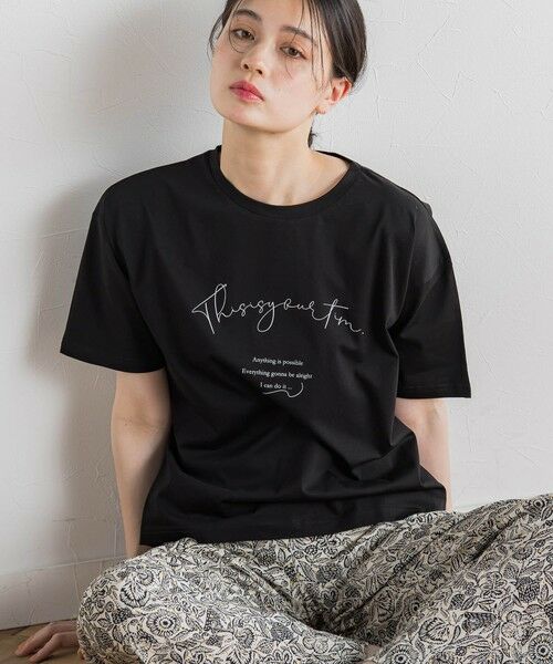 Droite lautreamont / ドロワットロートレアモン カットソー | 【WEB限定】ドライタッチコットンミックスロゴT≪洗濯機で洗える≫ | 詳細12