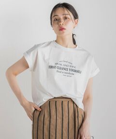 Droite lautreamont / ドロワットロートレアモン カットソー | 【WEB限定】ドライタッチコットン英文ロゴT≪洗濯機で洗える≫