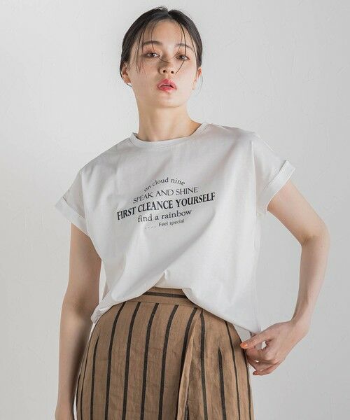 Droite lautreamont / ドロワットロートレアモン カットソー | 【WEB限定】ドライタッチコットン英文ロゴT≪洗濯機で洗える≫ | 詳細5