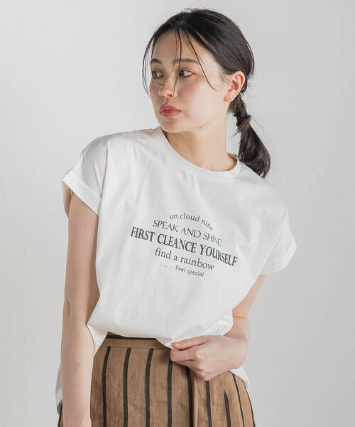 Droite lautreamont / ドロワットロートレアモン カットソー | 【WEB限定】ドライタッチコットン英文ロゴT≪洗濯機で洗える≫ | 詳細6