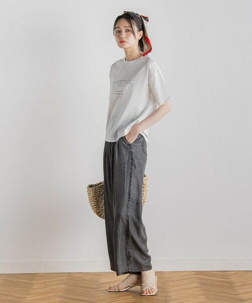 Droite lautreamont / ドロワットロートレアモン デニムパンツ | バイオシルクパウダー加工ワイドパンツ≪洗濯機で洗える≫ | 詳細10