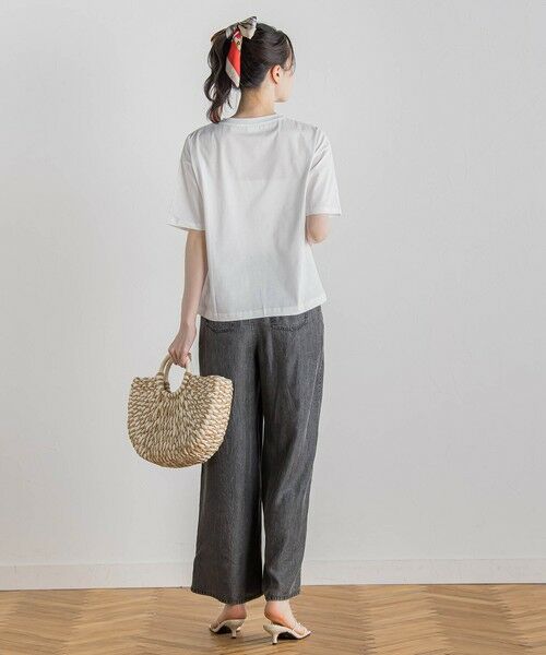 Droite lautreamont / ドロワットロートレアモン デニムパンツ | バイオシルクパウダー加工ワイドパンツ≪洗濯機で洗える≫ | 詳細11