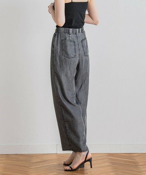 Droite lautreamont / ドロワットロートレアモン デニムパンツ | バイオシルクパウダー加工ワイドパンツ≪洗濯機で洗える≫ | 詳細3