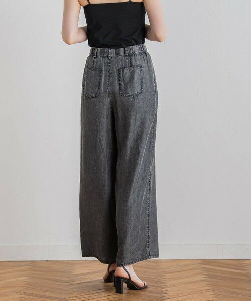 Droite lautreamont / ドロワットロートレアモン デニムパンツ | バイオシルクパウダー加工ワイドパンツ≪洗濯機で洗える≫ | 詳細4