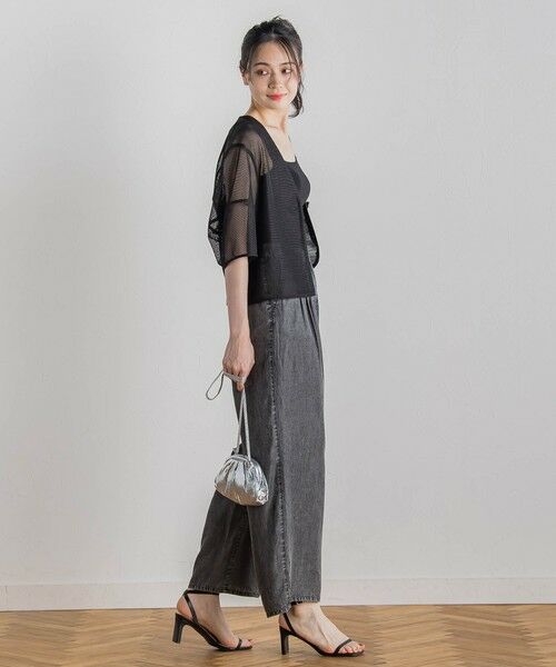 Droite lautreamont / ドロワットロートレアモン デニムパンツ | バイオシルクパウダー加工ワイドパンツ≪洗濯機で洗える≫ | 詳細6