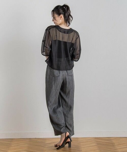 Droite lautreamont / ドロワットロートレアモン デニムパンツ | バイオシルクパウダー加工ワイドパンツ≪洗濯機で洗える≫ | 詳細7