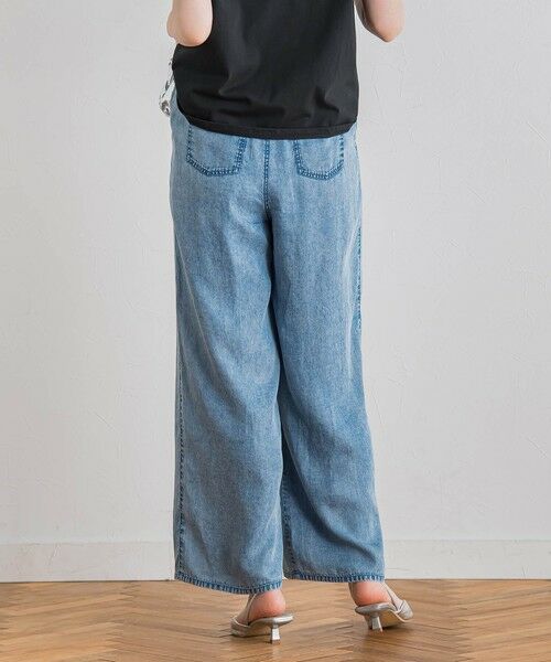 Droite lautreamont / ドロワットロートレアモン デニムパンツ | バイオシルクパウダー加工ワイドパンツ≪洗濯機で洗える≫ | 詳細18