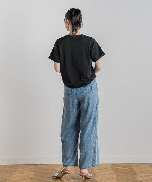 Droite lautreamont / ドロワットロートレアモン デニムパンツ | バイオシルクパウダー加工ワイドパンツ≪洗濯機で洗える≫ | 詳細21