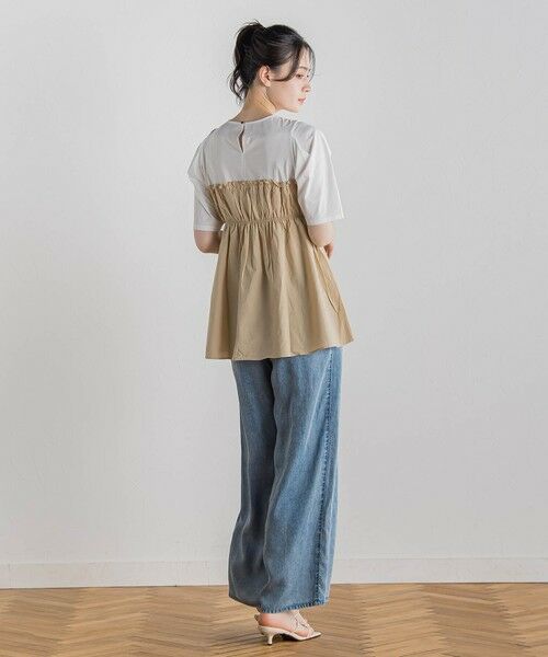 Droite lautreamont / ドロワットロートレアモン デニムパンツ | バイオシルクパウダー加工ワイドパンツ≪洗濯機で洗える≫ | 詳細29