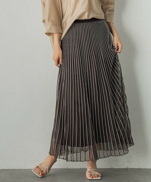 Droite lautreamont / ドロワットロートレアモン ミニ・ひざ丈スカート | シアーストライプスカート≪手洗い可能≫ | 詳細7