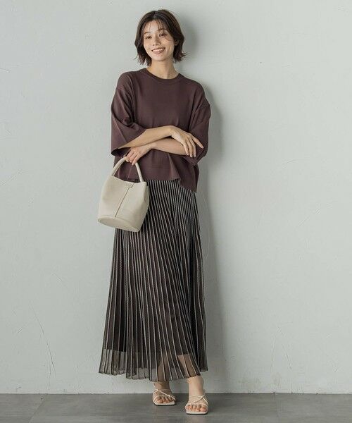 Droite lautreamont / ドロワットロートレアモン ミニ・ひざ丈スカート | シアーストライプスカート≪手洗い可能≫ | 詳細10