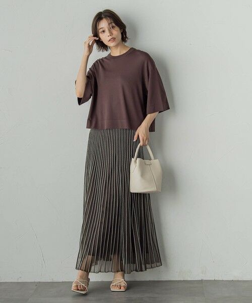 Droite lautreamont / ドロワットロートレアモン ミニ・ひざ丈スカート | シアーストライプスカート≪手洗い可能≫ | 詳細11