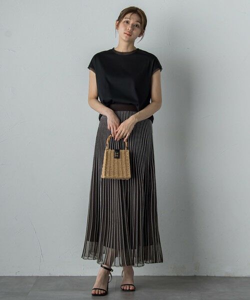 Droite lautreamont / ドロワットロートレアモン ミニ・ひざ丈スカート | シアーストライプスカート≪手洗い可能≫ | 詳細14