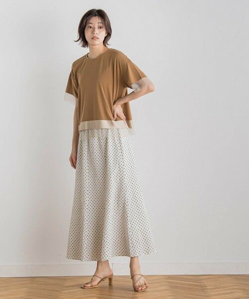 Droite lautreamont / ドロワットロートレアモン ミニ・ひざ丈スカート | 【WEB限定】サッカードットプリントスカート≪手洗い可能≫ | 詳細1