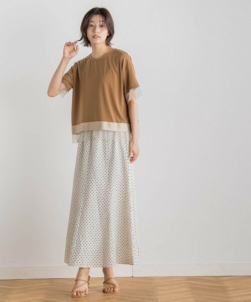 Droite lautreamont / ドロワットロートレアモン ミニ・ひざ丈スカート | 【WEB限定】サッカードットプリントスカート≪手洗い可能≫ | 詳細4