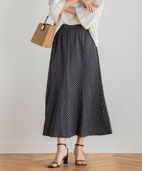 Droite lautreamont / ドロワットロートレアモン ミニ・ひざ丈スカート | 【WEB限定】サッカードットプリントスカート≪手洗い可能≫ | 詳細18