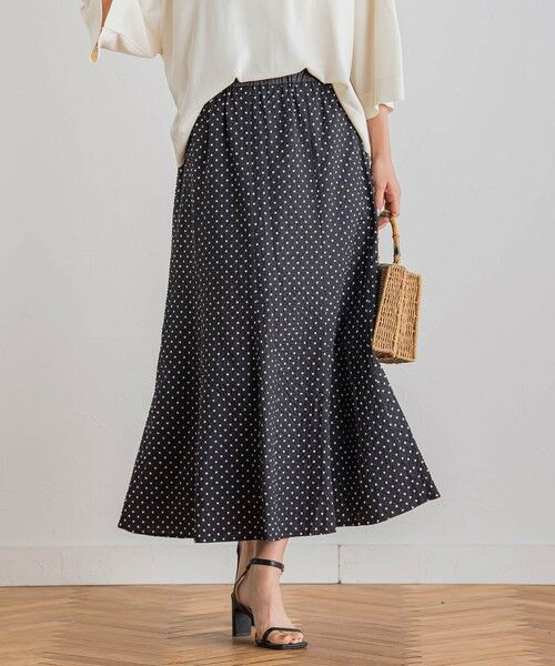 Droite lautreamont / ドロワットロートレアモン ミニ・ひざ丈スカート | 【WEB限定】サッカードットプリントスカート≪手洗い可能≫ | 詳細21