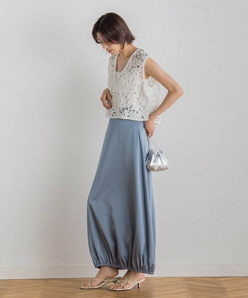 Droite lautreamont / ドロワットロートレアモン ダウンジャケット・ベスト | コットンレースベスト≪手洗い可能≫ | 詳細9