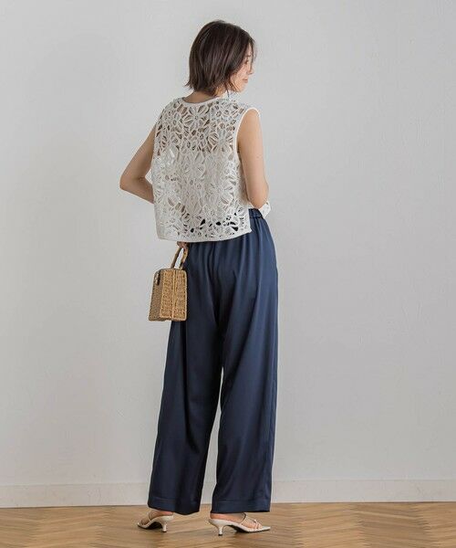 Droite lautreamont / ドロワットロートレアモン ダウンジャケット・ベスト | コットンレースベスト≪手洗い可能≫ | 詳細11