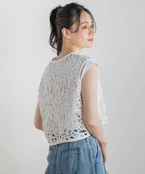 Droite lautreamont / ドロワットロートレアモン ダウンジャケット・ベスト | コットンレースベスト≪手洗い可能≫ | 詳細4