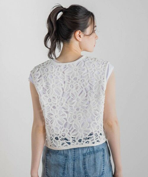 Droite lautreamont / ドロワットロートレアモン ダウンジャケット・ベスト | コットンレースベスト≪手洗い可能≫ | 詳細6