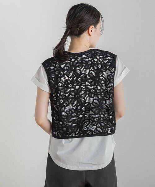 Droite lautreamont / ドロワットロートレアモン ダウンジャケット・ベスト | コットンレースベスト≪手洗い可能≫ | 詳細18