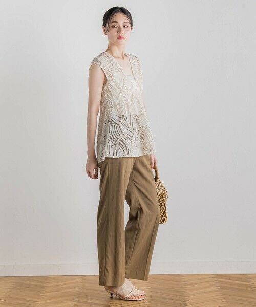 Droite lautreamont / ドロワットロートレアモン シャツ・ブラウス | チュールコード刺繍ビスチェ≪洗濯機で洗える≫ | 詳細3