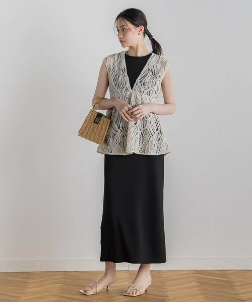 Droite lautreamont / ドロワットロートレアモン シャツ・ブラウス | チュールコード刺繍ビスチェ≪洗濯機で洗える≫ | 詳細7