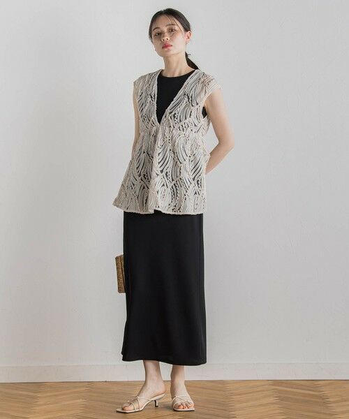 Droite lautreamont / ドロワットロートレアモン シャツ・ブラウス | チュールコード刺繍ビスチェ≪洗濯機で洗える≫ | 詳細9