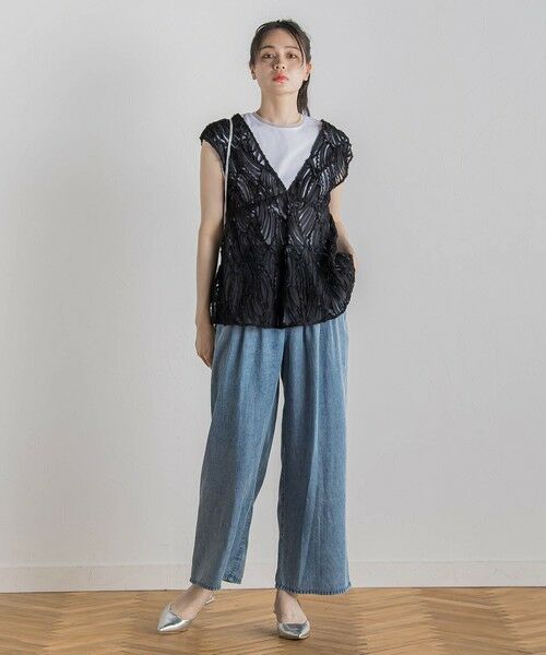 Droite lautreamont / ドロワットロートレアモン シャツ・ブラウス | チュールコード刺繍ビスチェ≪洗濯機で洗える≫ | 詳細12