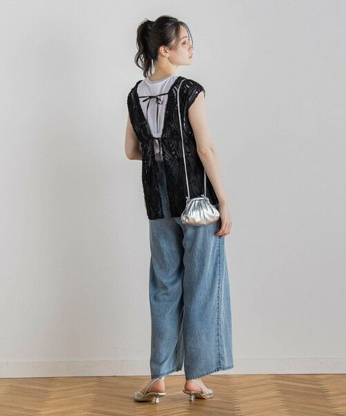 Droite lautreamont / ドロワットロートレアモン シャツ・ブラウス | チュールコード刺繍ビスチェ≪洗濯機で洗える≫ | 詳細13