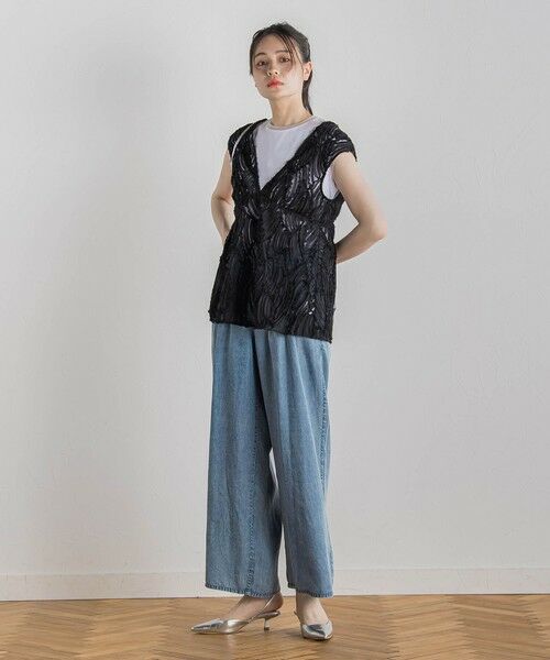 Droite lautreamont / ドロワットロートレアモン シャツ・ブラウス | チュールコード刺繍ビスチェ≪洗濯機で洗える≫ | 詳細14