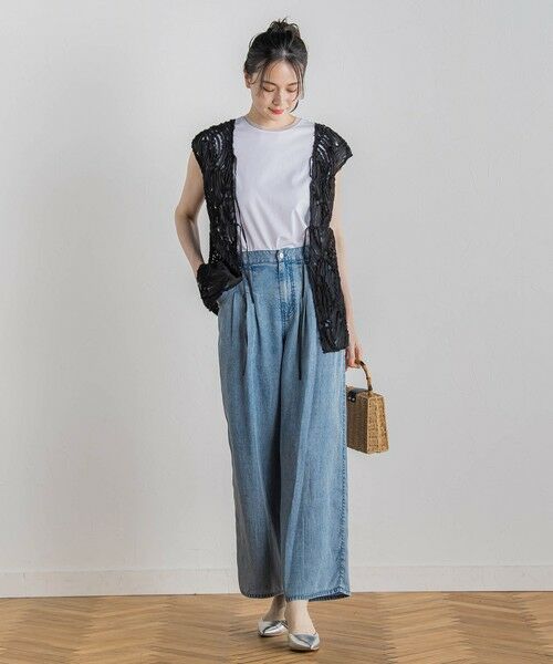 Droite lautreamont / ドロワットロートレアモン シャツ・ブラウス | チュールコード刺繍ビスチェ≪洗濯機で洗える≫ | 詳細15