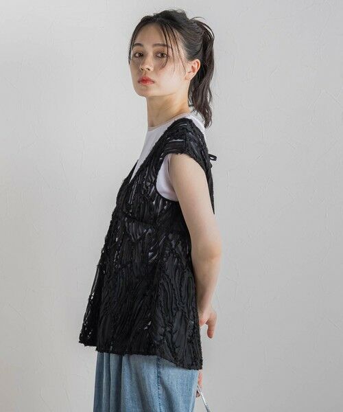 Droite lautreamont / ドロワットロートレアモン シャツ・ブラウス | チュールコード刺繍ビスチェ≪洗濯機で洗える≫ | 詳細17