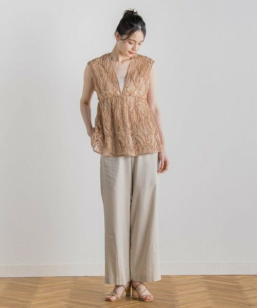 Droite lautreamont / ドロワットロートレアモン シャツ・ブラウス | チュールコード刺繍ビスチェ≪洗濯機で洗える≫ | 詳細22