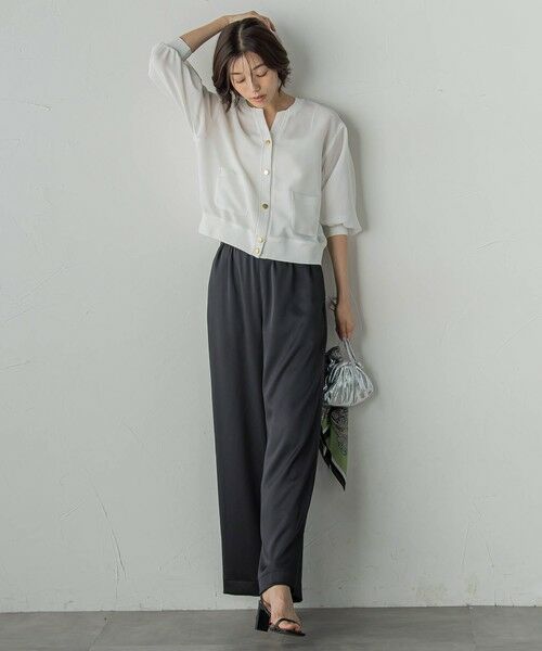 Droite lautreamont / ドロワットロートレアモン カーディガン・ボレロ | 変わり織りメッシュVカーディガン≪手洗い可能≫ | 詳細10