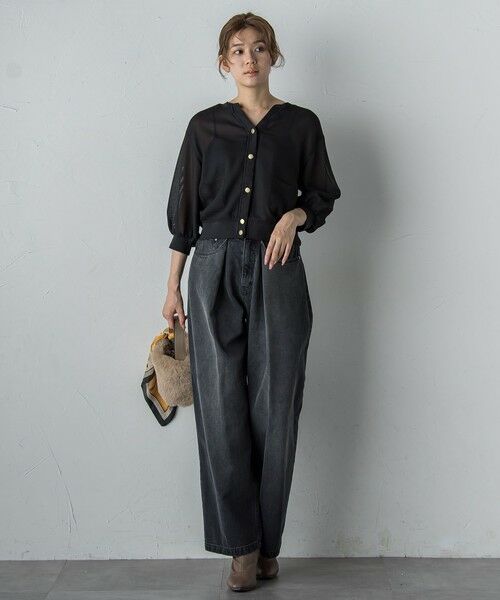 Droite lautreamont / ドロワットロートレアモン カーディガン・ボレロ | 変わり織りメッシュVカーディガン≪手洗い可能≫ | 詳細19