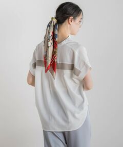 Droite lautreamont / ドロワットロートレアモン シャツ・ブラウス | 【WEB限定】麻調バックヨークテープ切替えブラウス≪洗濯機で洗える≫