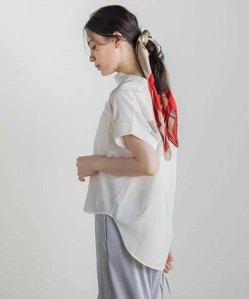 Droite lautreamont / ドロワットロートレアモン シャツ・ブラウス | 【WEB限定】麻調バックヨークテープ切替えブラウス≪洗濯機で洗える≫ | 詳細2